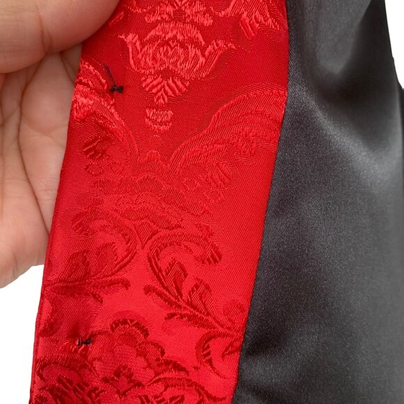 Frontier Classics Mens XL Red Paisley Vest Button Front Adjustable Back Formal - Picture 7 of 14